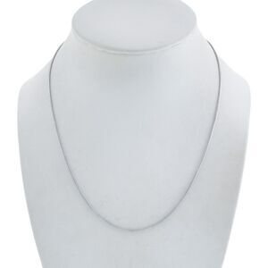 Vintage Sterling Silver 925 1.1mm Snake Chain Necklace 17"